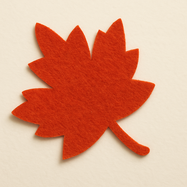 Felt Ornament Mapelle Leaf Sewing Pattern With Instruction