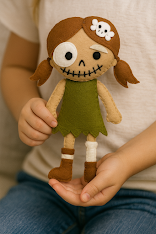 Cute Felt Doll ZomBetty Sewing Pattern With Instruction