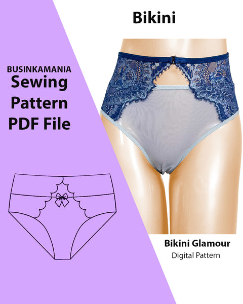 Выкройка гламурного бикини