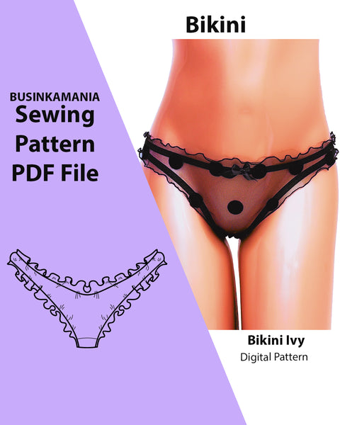 Beginner-Friendly "Ivy" Bikini Panties Sewing Pattern – Curvy Edge Design