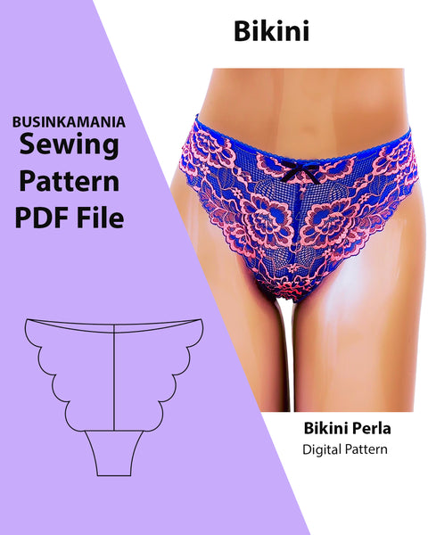 Easy Lace Bikini "Perla" Panties Sewing Pattern with Tutorial