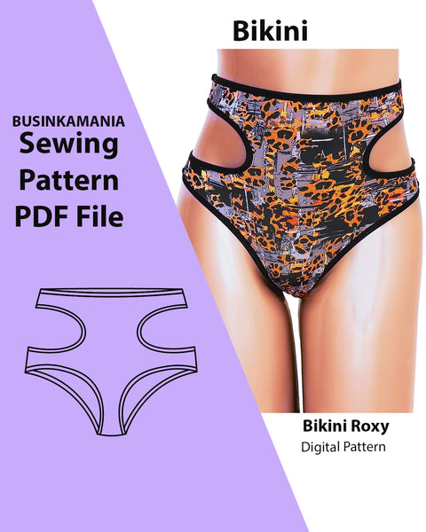Beginner-Friendly Bikini "Roxy" Sewing Pattern – 2 in 1 Swimwear and Lingerie