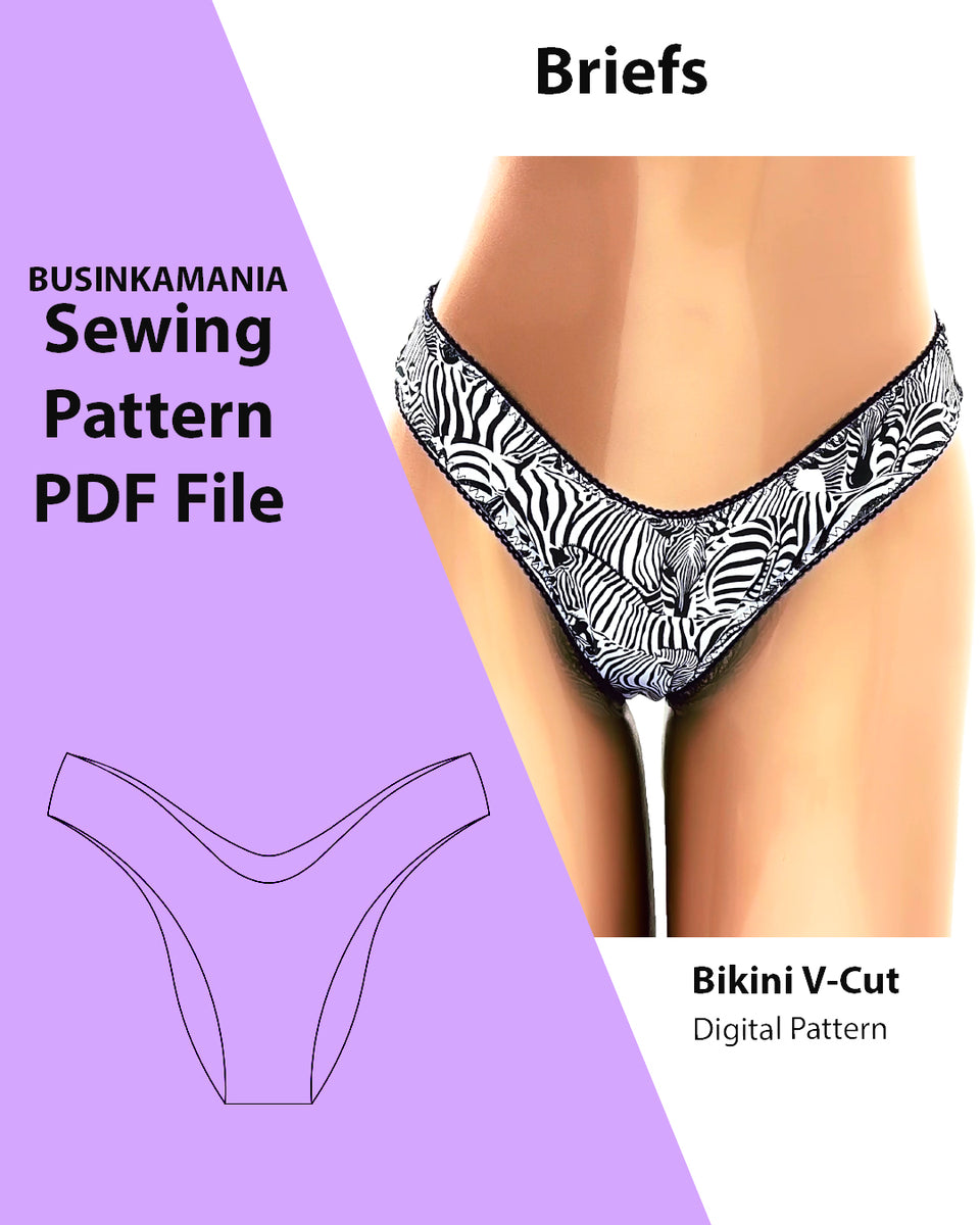 High Waist Knickers Sewing Pattern Download 2 Full Brief Panties