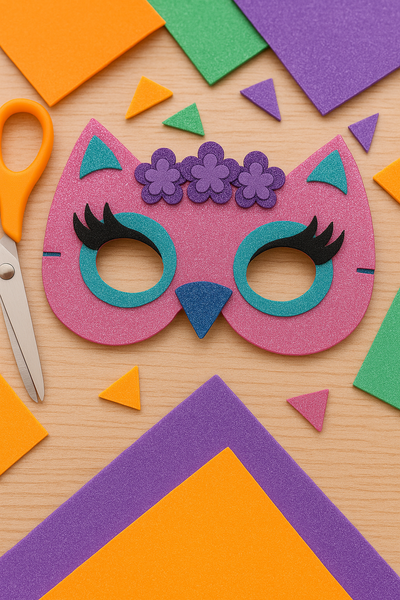 Owl Mask Owleesa – DIY Kids Halloween Craft Pattern