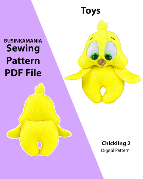 Выкройка игрушки из фетра Chickling 2