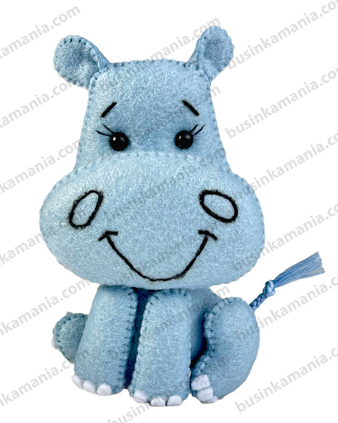 Выкройка игрушки из фетра Бегемот 2