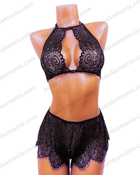 Set - Halter Bralette Bra + Sleeping Short - Sewing Pattern