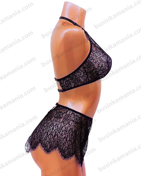 Set - Halter Bralette Bra + Sleeping Short - Sewing Pattern