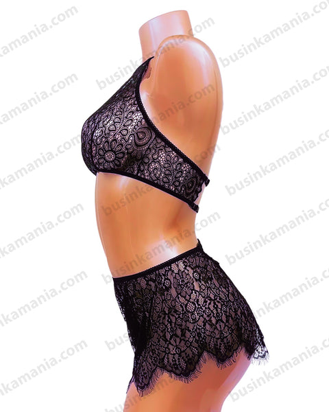 Set - Halter Bralette Bra + Sleeping Short - Sewing Pattern