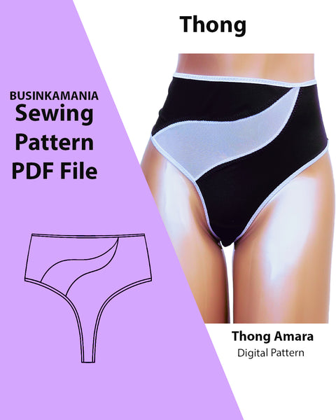 Thong "Amara" Underwear & Swimwear Sewing Pattern – Beginner-Friendly