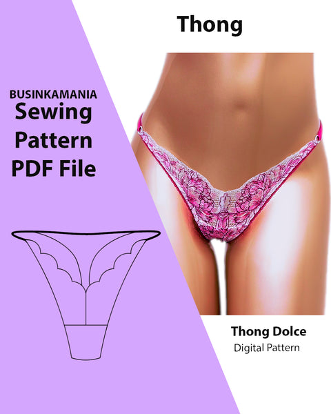 Thong Panties "Dolce" Sewing Pattern – Perfect for Fabric Scraps