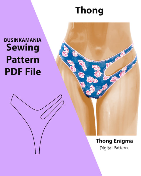 Thong Panties Sewing Pattern "Enigma" – 3 Designs in 1
