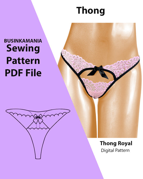 Adjustable Strap Thong Panties Royal – Beginner-Friendly Sewing Pattern