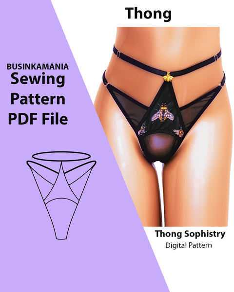"Sophistry" Thong Sewing Pattern – Versatile Design with Adjustable Straps