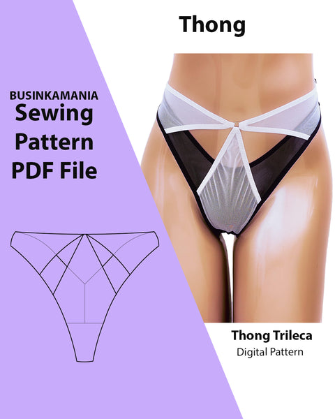 Beginner-Friendly "Trileca" Thong Panties Sewing Pattern