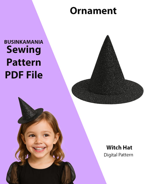 DIY Witch Hat Ornament –  Easy Halloween Craft Pattern