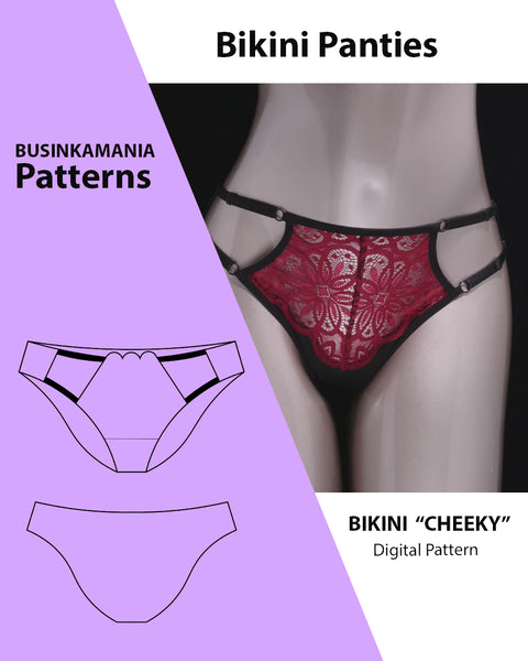 Bikini "Cheeky" Panties Sewing Pattern – Beginner-Friendly and Adjustable DIY Project