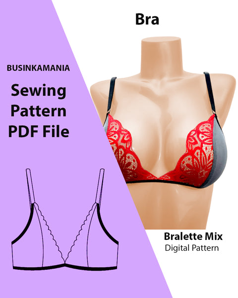 Выкройка бюстгальтера Bralette Mix для нижнего белья