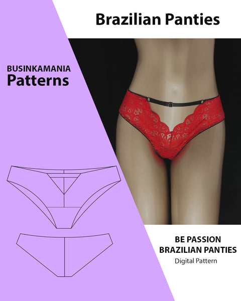 Brazilian Panties "Be Passion" Sewing Pattern – 3 Designs in 1!
