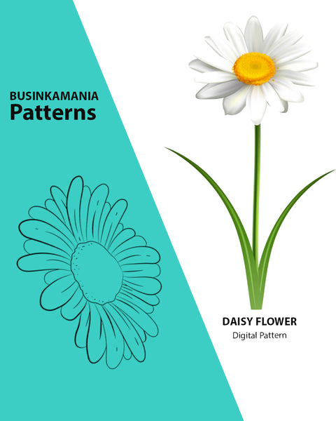 Daisy Foam Flower Pattern with PDF + Video Tutorial
