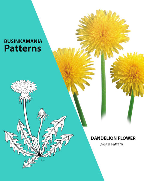 Dandelion Foam Flower Pattern with PDF + Video Tutorial