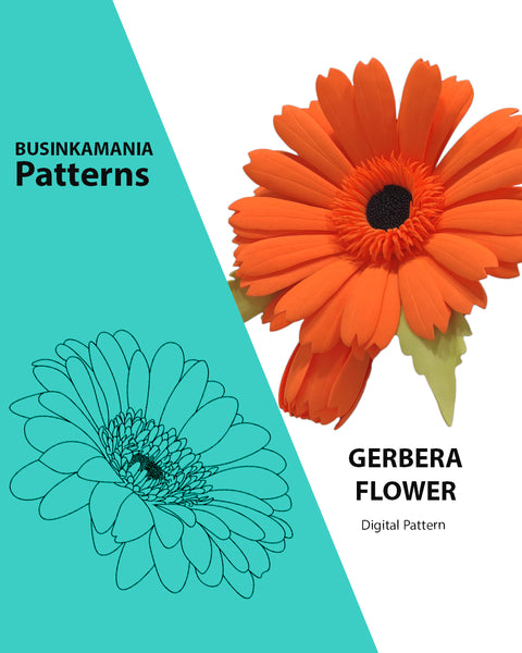 Realistic Gerbera Foam Flower Pattern + Video Tutorial