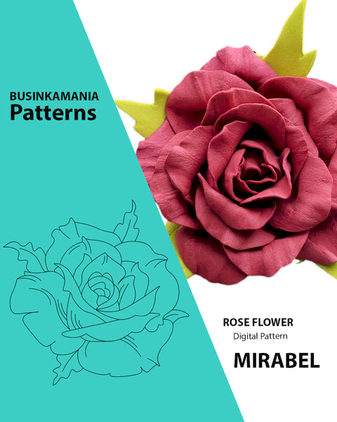 Mirabel Rose Foam Flower Pattern with Video Tutorial