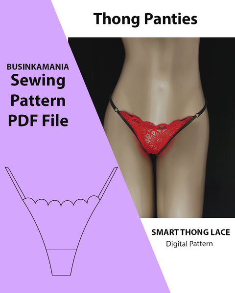DIY "Glam" Thong Panties Pattern – Perfect Fit with Adjustable Straps