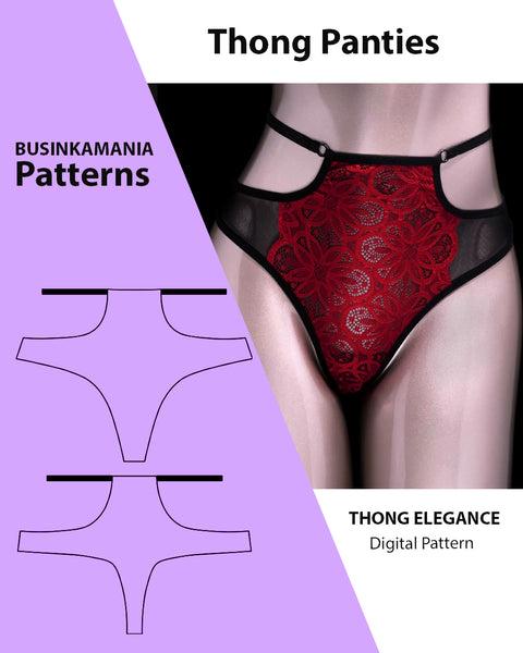Thong Panties "Elegance" Sewing Pattern – Beginner Friendly DIY Project