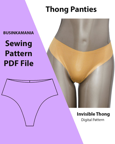 Invisible Thong Panties Sewing Pattern – Beginner-Friendly and Easy