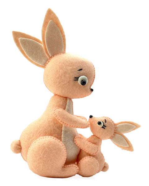 Rabbit Family Felt Toy Sewing Pattern