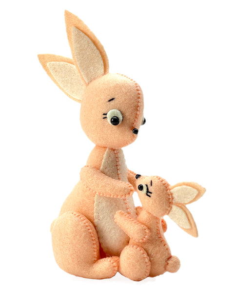 Rabbit Family Felt Toy Sewing Pattern