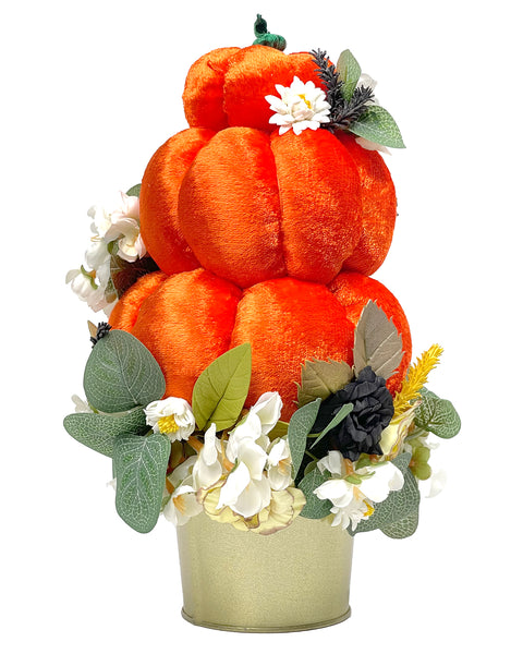 Soft Halloween DIY Stacked Pumpkin Topiary Sewing Pattern
