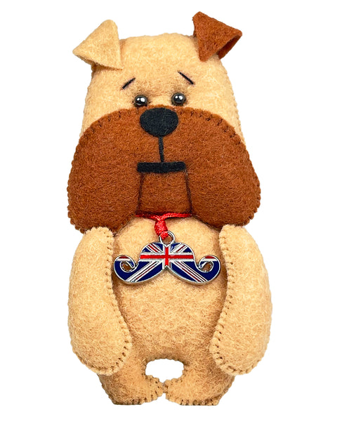 Bulldog Toy Felt Sewing Pattern