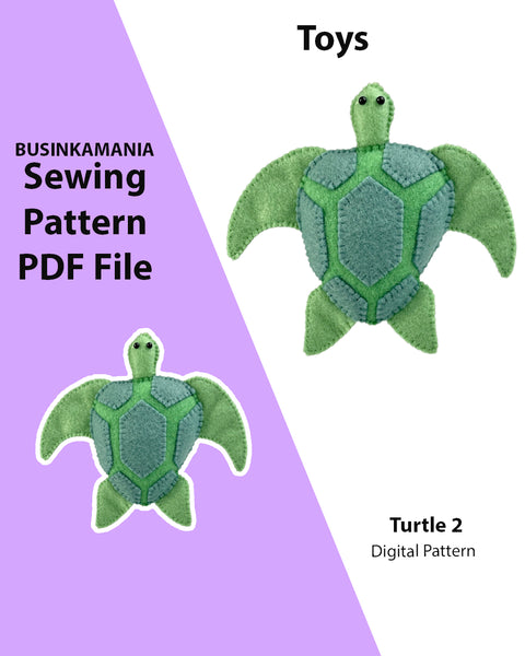 Turtle 2 Felt Toy Sewing Pattern