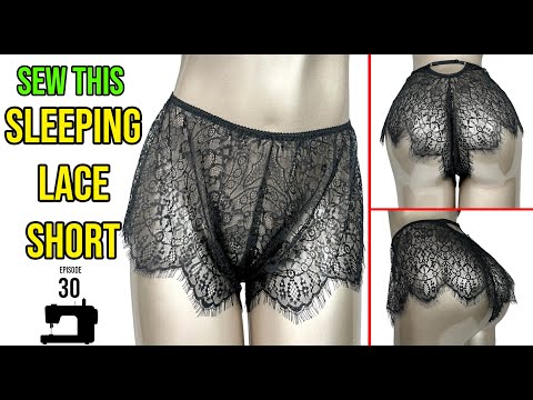 Cozy Lace Sleeping Shorts Sewing Pattern with Video Instruction
