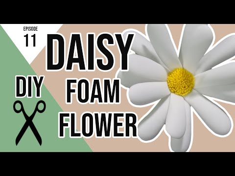 Daisy Foam Flower Pattern with PDF + Video Tutorial