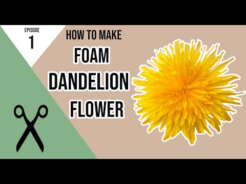 Dandelion Foam Flower Pattern with PDF + Video Tutorial