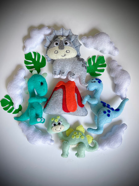 Dino Set Toy Felt Sewing Pattern