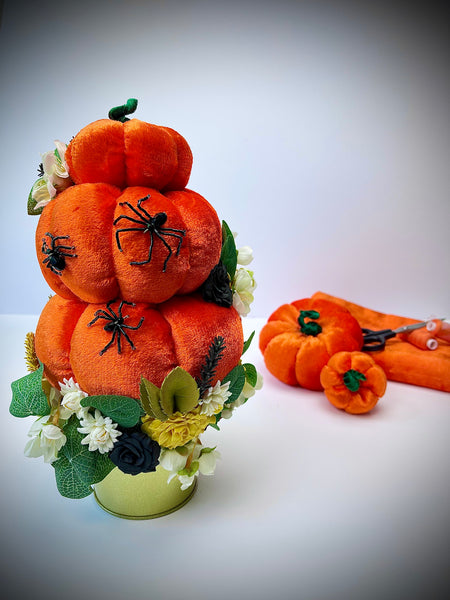 Soft Halloween DIY Stacked Pumpkin Topiary Sewing Pattern