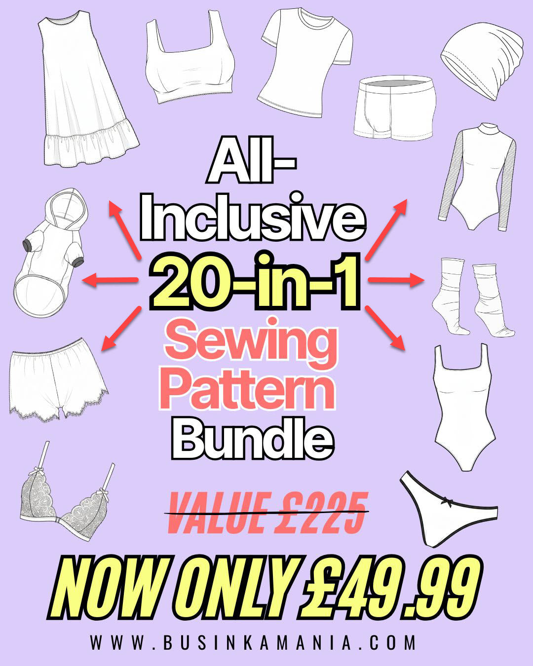 All-Inclusive 20-in-1 Sewing Pattern Bundle