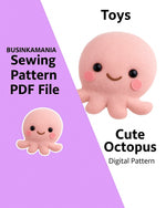 Cute Octopus Felt Sewing Pattern With Instruction