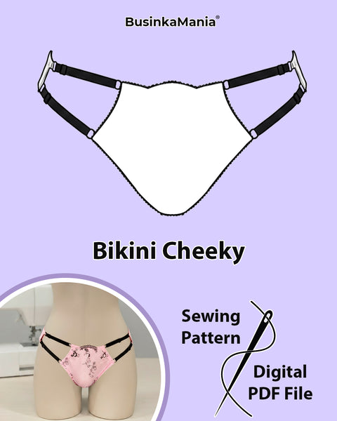 Bikini "Cheeky" Panties Sewing Pattern – Beginner-Friendly and Adjustable DIY Project