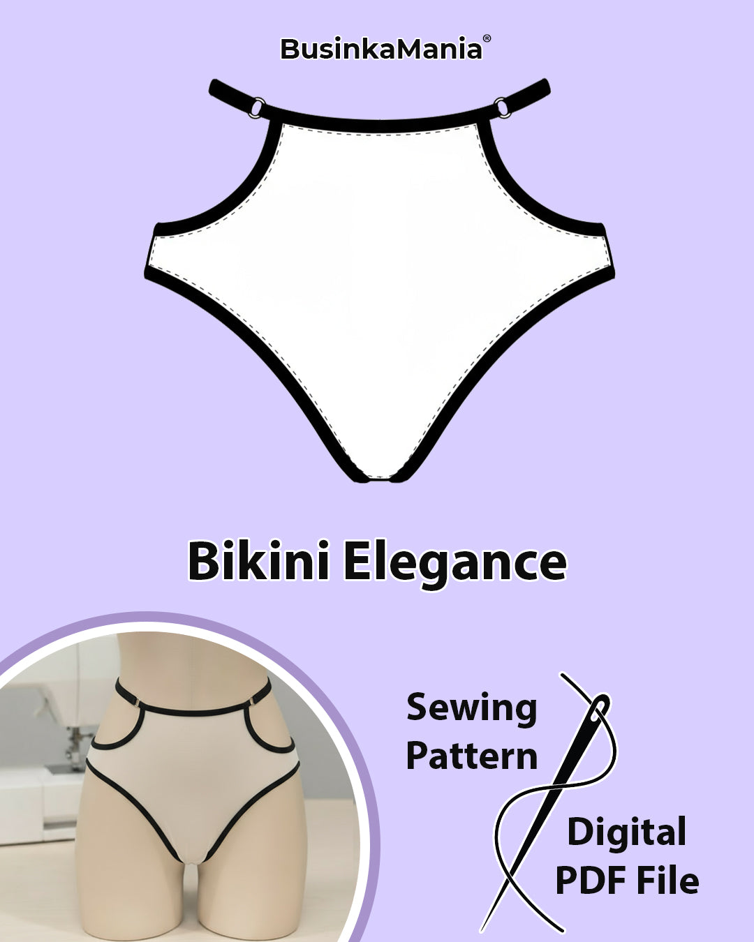 Выкройка для шитья элегантности бикини