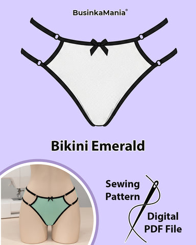 Бикини Изумрудная выкройка