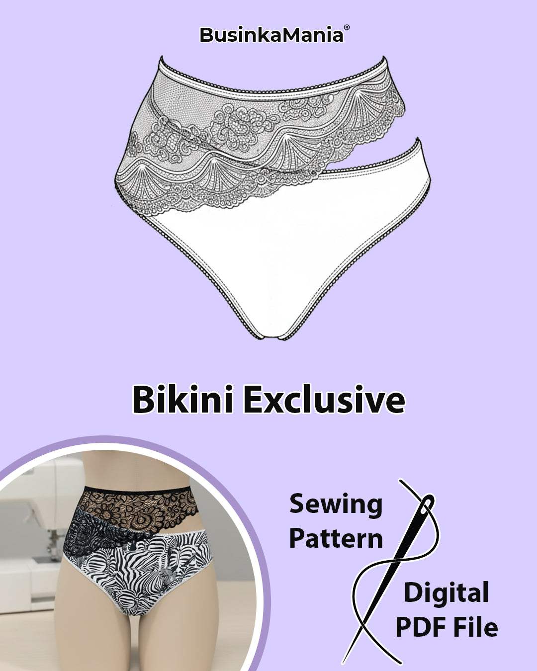 Exklusives Bikini-Schnittmuster