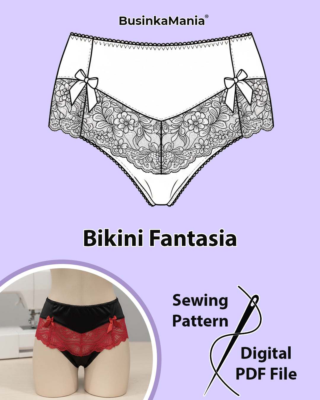 Patrón de costura Bikini Fantasía