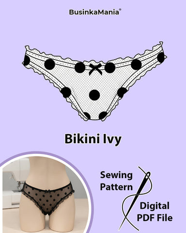 Beginner-Friendly "Ivy" Bikini Panties Sewing Pattern – Curvy Edge Design