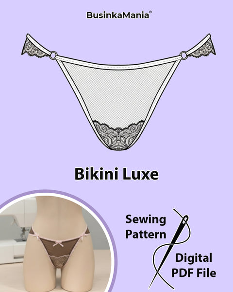 Трусики бикини "ЛЮКС" выкройка