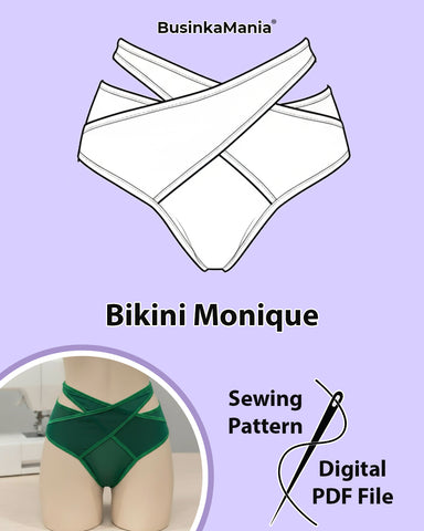 "Monique" Bikini Panties Sewing Pattern Create Swimwear or Underwear
